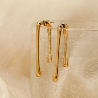 1 Pair IG Style Simple Style Solid Color 304 Stainless Steel 16K Gold Plated White Gold Plated Gold Plated Ear Studs main image 4