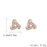 1 Pair Glam Sweet Solid Color Inlay Sterling Silver Zircon Ear Studs main image 2