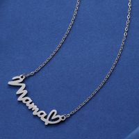 Wholesale Casual Modern Style Classic Style Letter Titanium Steel Asymmetrical 18K Gold Plated Pendant Necklace main image 3