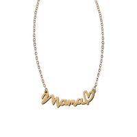 Wholesale Casual Modern Style Classic Style Letter Titanium Steel Asymmetrical 18K Gold Plated Pendant Necklace main image 6