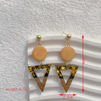1 Pair Classical Classic Style Geometric Wood Resin Drop Earrings sku image 6