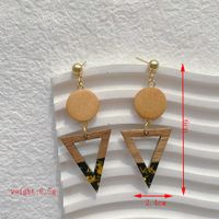 1 Pair Classical Classic Style Geometric Wood Resin Drop Earrings sku image 7