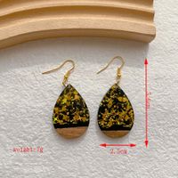 1 Pair Classical Classic Style Geometric Wood Resin Drop Earrings sku image 2