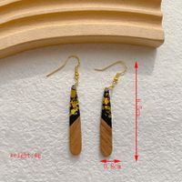 1 Pair Classical Classic Style Geometric Wood Resin Drop Earrings sku image 1