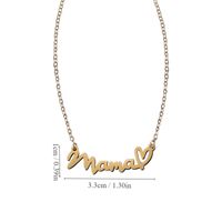 Wholesale Casual Modern Style Classic Style Letter Titanium Steel Asymmetrical 18K Gold Plated Pendant Necklace main image 2