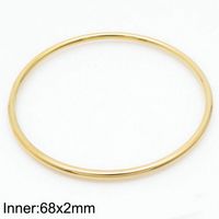 Básico Estilo Simple Estilo Clásico Ronda Color Sólido Acero Inoxidable 304 Chapados en oro de 18k Brazalete Al Mayoreo sku image 17