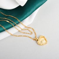 Sterling Silver Silver Plated IG Style Modern Style Inlay Heart Shape Zircon Double Layer Necklaces main image 6