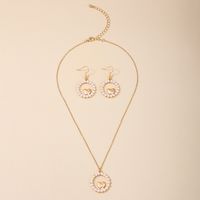 IG Style Simple Style Heart Shape Zinc Alloy Hollow Out Inlay Artificial Pearls Women's Jewelry Set main image 5