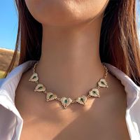 Elegant Luxurious Pentagram Heart Shape Alloy Inlay Artificial Gemstones Women's Choker main image 1