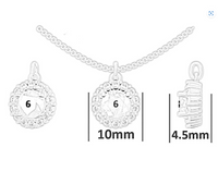 Sterling Silver Elegant Geometric Inlay Gem Pendant Necklace main image 2