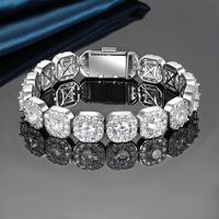Casual Classic Style Round Brass Plating Inlay Zircon 18K Gold Plated Men's Tennis Bracelet main image 6