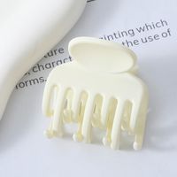 Simple Style Classic Style Solid Color Plastic Resin Stoving Varnish Hair Claws sku image 1