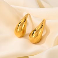 1 Pair Vintage Style Simple Style Solid Color Plating Inlay Titanium Steel Titanium Steel 18K Gold Plated Ear Studs main image 5