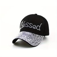 Unisex Basic Letter Rhinestone Curved Eaves Baseball Cap sku image 4