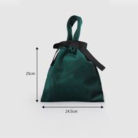 Elegant Solid Color Velvet Storage Bag sku image 13