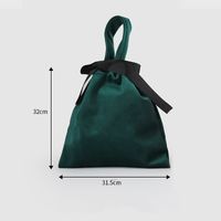 Elegant Solid Color Velvet Storage Bag sku image 20