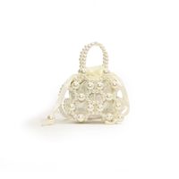 Women's Small Cotton Solid Color Vintage Style Classic Style Square Hook Loop Cloud Shape Bag sku image 2