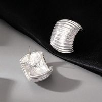 1 Pair IG Style Simple Style Classic Style Spiral Stripe Copper White Gold Plated Gold Plated Ear Studs main image 3