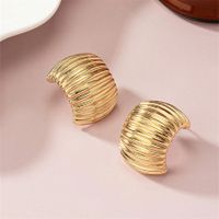 1 Pair IG Style Simple Style Classic Style Spiral Stripe Copper White Gold Plated Gold Plated Ear Studs main image 4