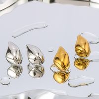 1 Pair IG Style Vintage Style Simple Style Water Droplets 304 Stainless Steel 18K Gold Plated Ear Studs main image 6