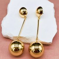 1 Pair IG Style Modern Style Cool Style Ball Copper Drop Earrings main image 4