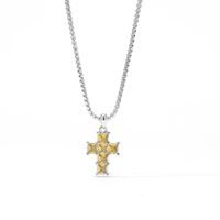 304 Stainless Steel White Gold Plated Gold Plated Luxurious Sweet Plating Inlay Cross Diamond Pendant Necklace sku image 7
