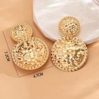 1 Pair Elegant Basic Classic Style Irregular Round Copper Gold Plated Drop Earrings main image 2