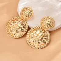 1 Pair Elegant Basic Classic Style Irregular Round Copper Gold Plated Drop Earrings main image 3