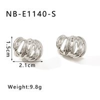 1 Pair IG Style Vintage Style Simple Style Lines Three-dimensional Hollow Out 304 Stainless Steel 18K Gold Plated Ear Studs sku image 2