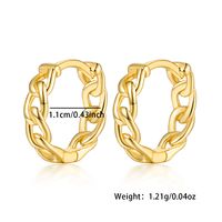 1 Pair Vacation Simple Style Solid Color Plating Sterling Silver White Gold Plated Gold Plated Earrings main image 2