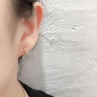 1 Pair Vacation Simple Style Solid Color Plating Sterling Silver White Gold Plated Gold Plated Earrings main image 5