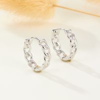1 Pair Vacation Simple Style Solid Color Plating Sterling Silver White Gold Plated Gold Plated Earrings main image 4