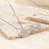 Copper 18K Gold Plated Casual Simple Style Inlay Rectangle Zircon Jewelry Set main image 5