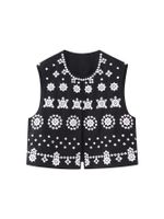 Women's Vest Sleeveless Tank Tops Streetwear Flower main image 2