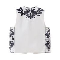 Women's Vest Sleeveless T-Shirts Embroidery Streetwear Printing main image 2