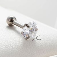 1 Piece Casual French Style Korean Style Heart Shape Inlay 316 Stainless Steel  Zircon Ear Studs main image 3