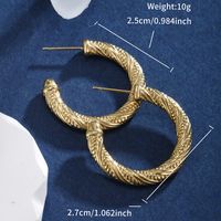 1 Pair XUPING Simple Style C Shape Irregular Geometric Plating 304 Stainless Steel 18K Gold Plated Raw Steel Ear Studs main image 4