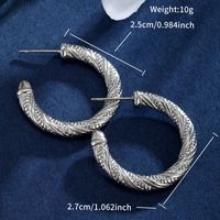 1 Pair XUPING Simple Style C Shape Irregular Geometric Plating 304 Stainless Steel 18K Gold Plated Raw Steel Ear Studs main image 2