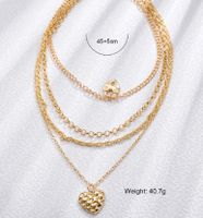 Streetwear Heart Shape Flower Butterfly Arylic Zinc Alloy Layered Women's Layered Necklaces main image 2