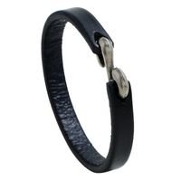 Modern Style Cool Style Solid Color Cowhide Men's Bangle sku image 1