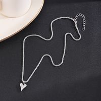 304 Stainless Steel Steel Elegant Lady Heart Shape Pendant Necklace main image 6