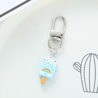Cute Simple Style Ice Cream Rainbow Alloy Bag Pendant Keychain sku image 3