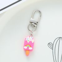 Cute Simple Style Ice Cream Rainbow Alloy Bag Pendant Keychain main image 9