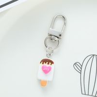 Cute Simple Style Ice Cream Rainbow Alloy Bag Pendant Keychain main image 6