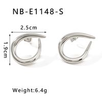 1 Pair IG Style Vintage Style Simple Style Simple Lines Asymmetrical 304 Stainless Steel 18K Gold Plated Ear Studs sku image 2
