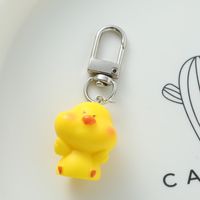 Cute Animal Duck Resin Bag Pendant Keychain main image 5