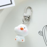 Cute Animal Duck Resin Bag Pendant Keychain main image 4