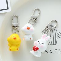 Cute Animal Duck Resin Bag Pendant Keychain main image 1