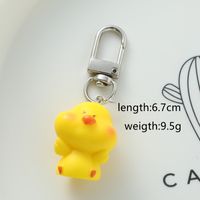 Cute Animal Duck Resin Bag Pendant Keychain main image 2