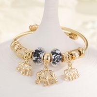 Casual Modern Style Classic Style Bear Rhinestones Stainless Steel Alloy Wholesale Bangle main image 3